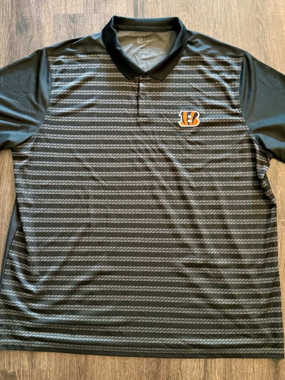 Nike Men's Big & Tall Cincinnati Bengals Dri-FIT Performance Polo - Black - 2XL